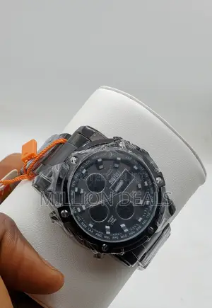 Black Chronograph Men's Stylish Wrist Watch