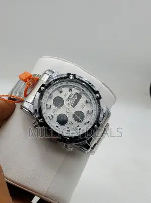 Stainless Steel Chronograph Men's Wrist Watch