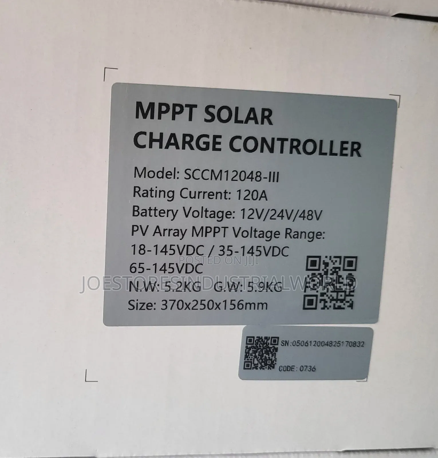Felicity 120a MPPT Charger Controller