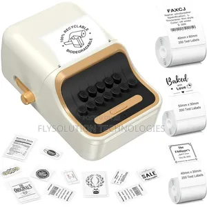 Photo - Mini Bluetooth Label Thermal Printer Works Android Ios