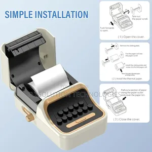 Mini Bluetooth Label Thermal Printer Works Android Ios