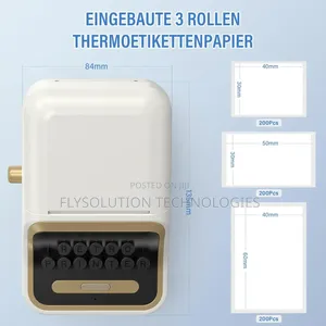 Mini Bluetooth Label Thermal Printer Works Android Ios