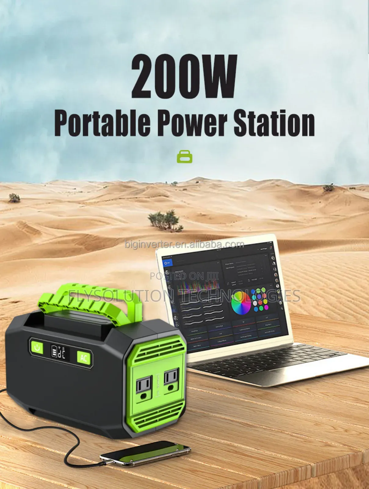 200w Portable Power Station 54600mah Solar Generator