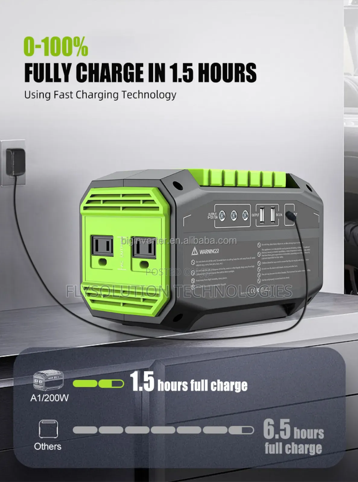 200w Portable Power Station 54600mah Solar Generator