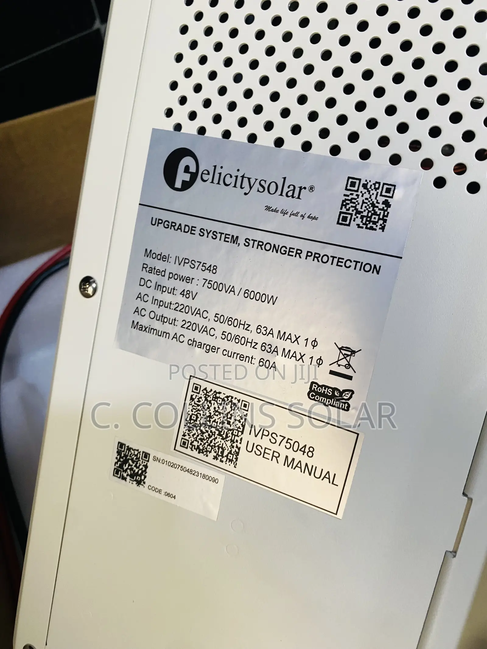 7.5kva Felicity Inverter Ivps