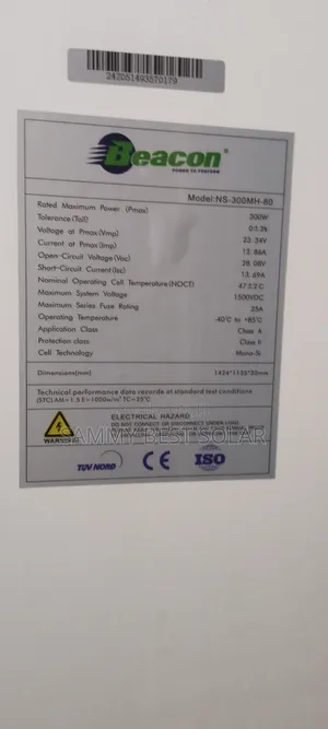 300w Beacon Mono Solar Panel Available.