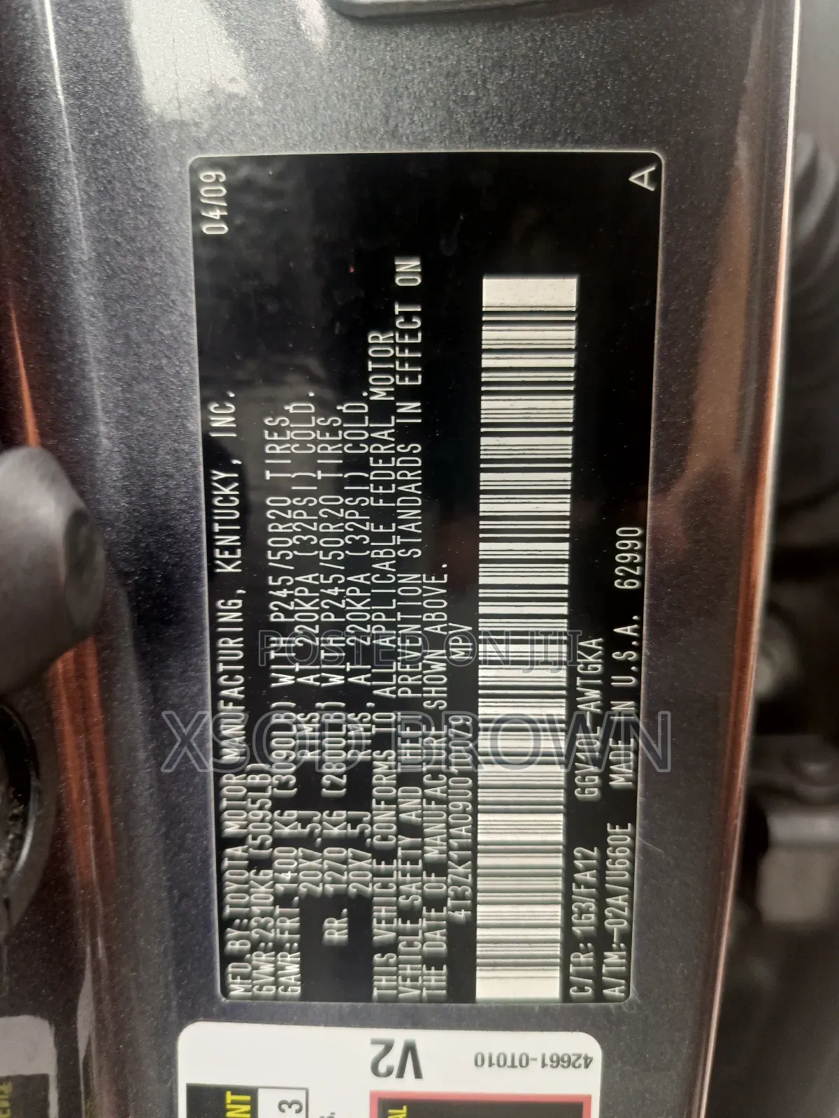 Toyota Venza V6 2010 Gray