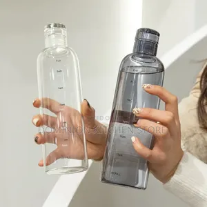 Portable Transparent Water Bottle With Time Scale