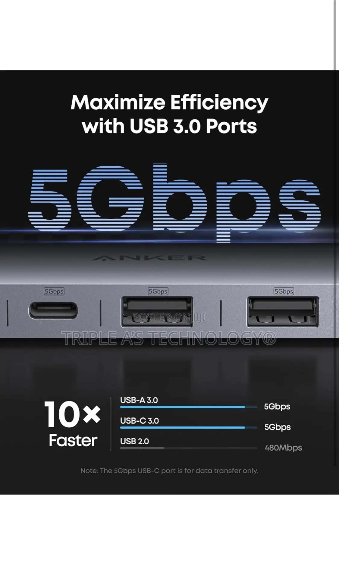 Anker Nano USB C Hub, 7-in-1 Multi-Port USB Adapter for Laptops