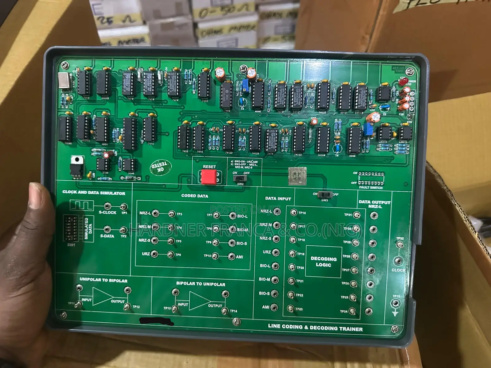 Line Coding and Decoding Communication Trainer