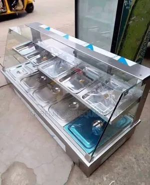 5 Plates Food Display Warmer Up and Down