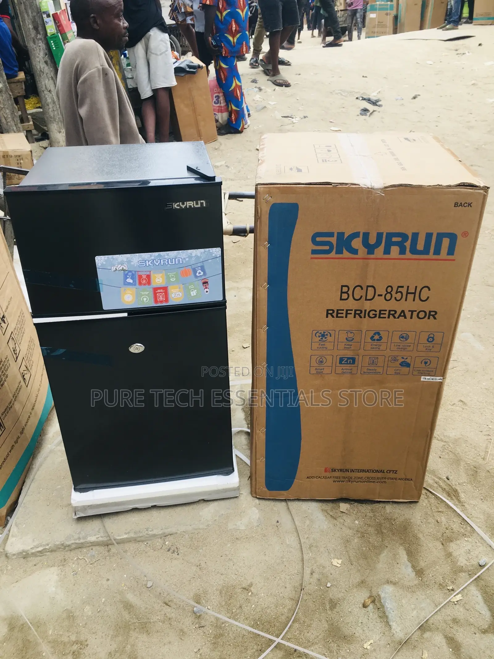 Original Skyrun Table Double Door Refrigerator 90liters