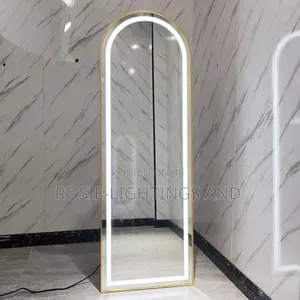 Arched Frame Standing / Hanging Wall Mirror With Led Light