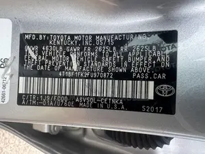 Toyota Camry LE 4dr Sedan (2.5L 4cyl 6A) 2015 Silver