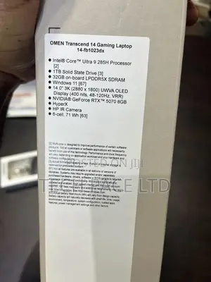 New Laptop HP Omen Transcend 14-fb0023dx 32GB Intel Core Ultra 9 SSD 1T