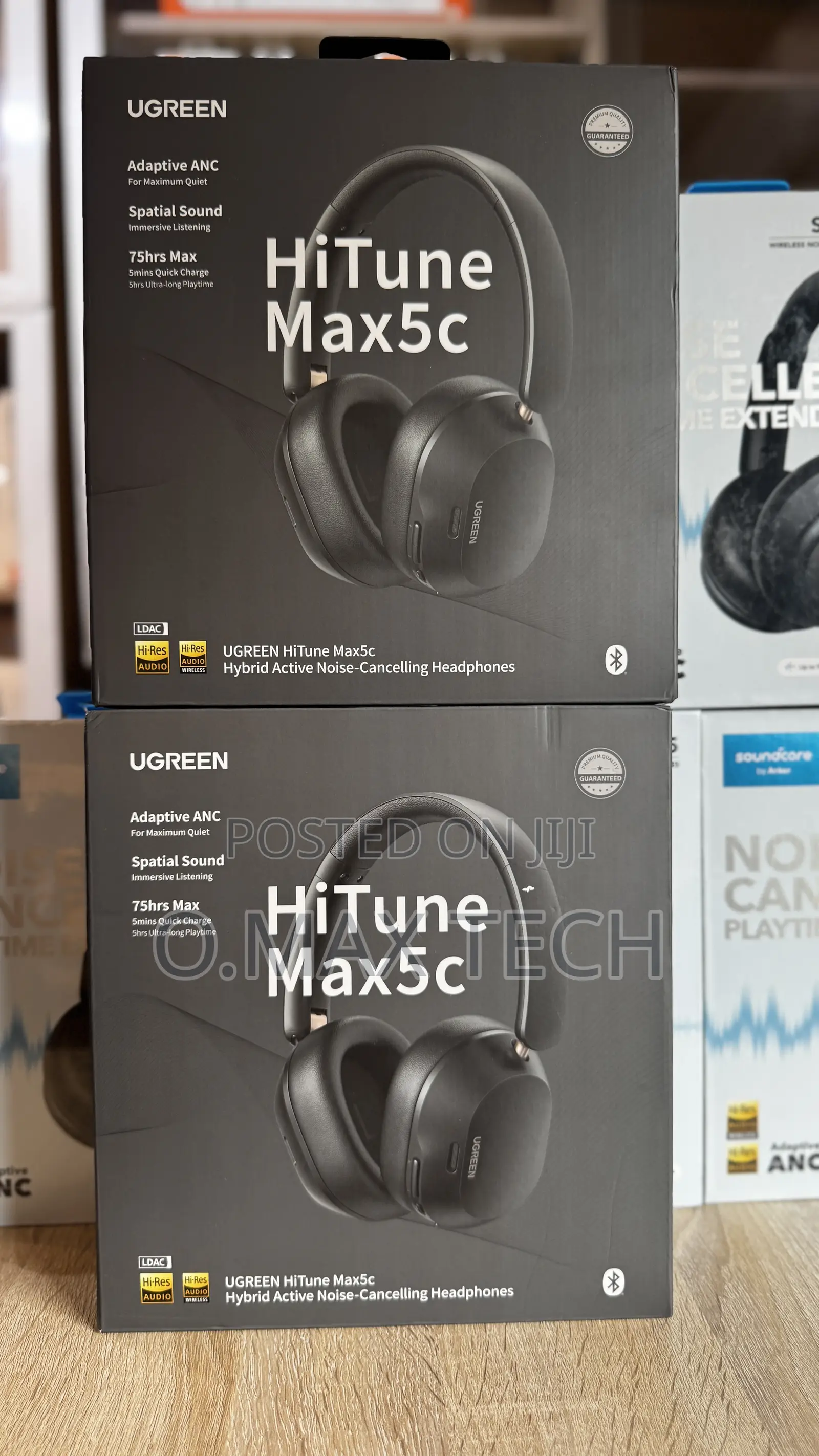 Ugreen Anc Hitune Max5c Headphones Wireless, 75h Playtime