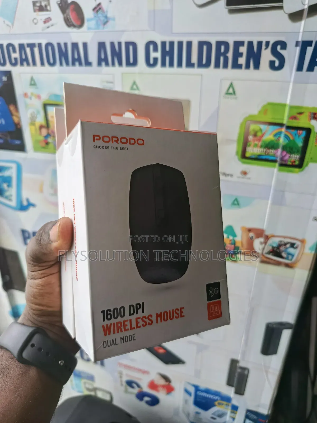 Porodo 2-in-1 Wireless Bluetooth Mouse - Pd-Wm24bt-Bk