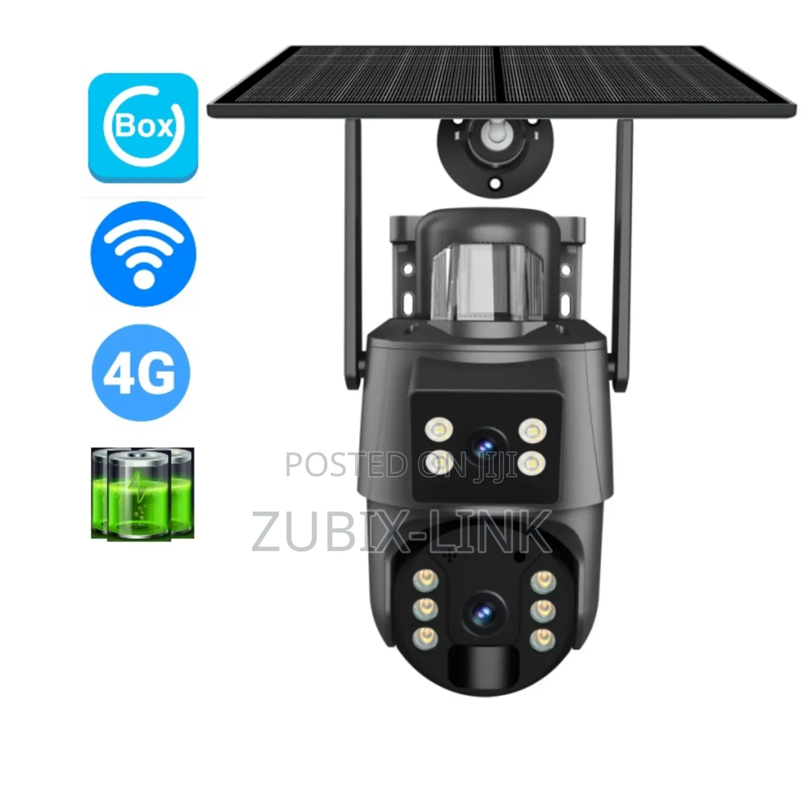 Ubox 6mp Dual Human Detection PTZ Security Wifi Solar Camera