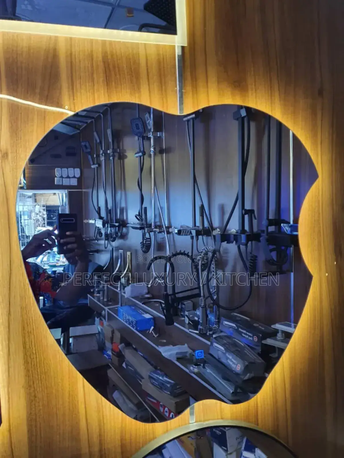 Apple  Design 3 Colored Led Lights Mirror
