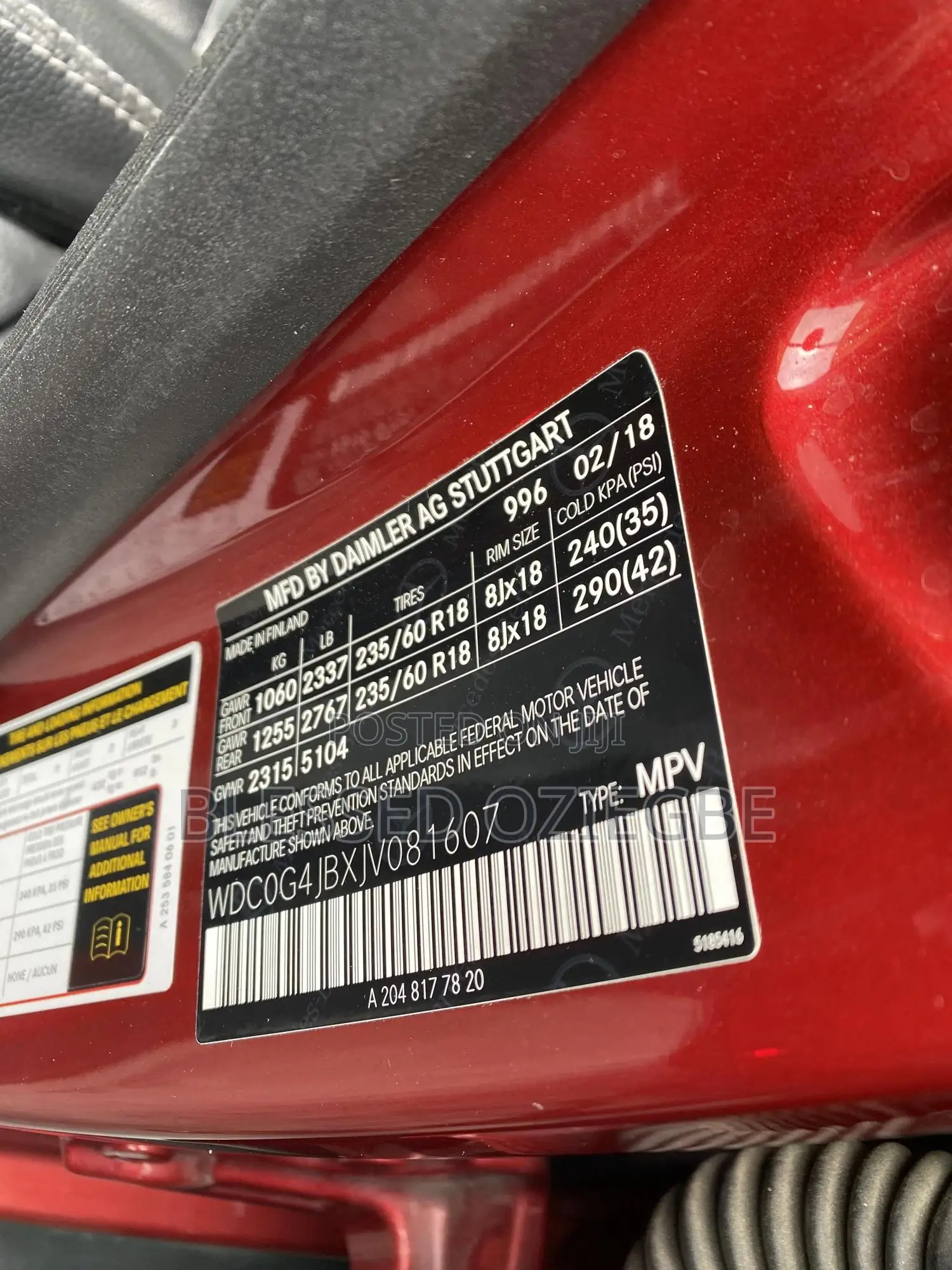 Mercedes-Benz GLC-Class 2018 Red