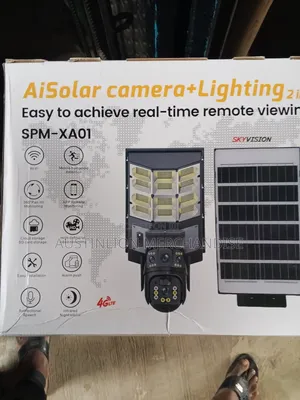 Solar Powered Camera With Bright Lights