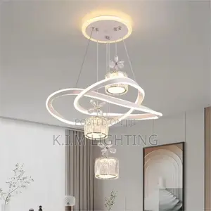 Chandelier 3 Drop Ball 2 Steps Zigzag Modern Design