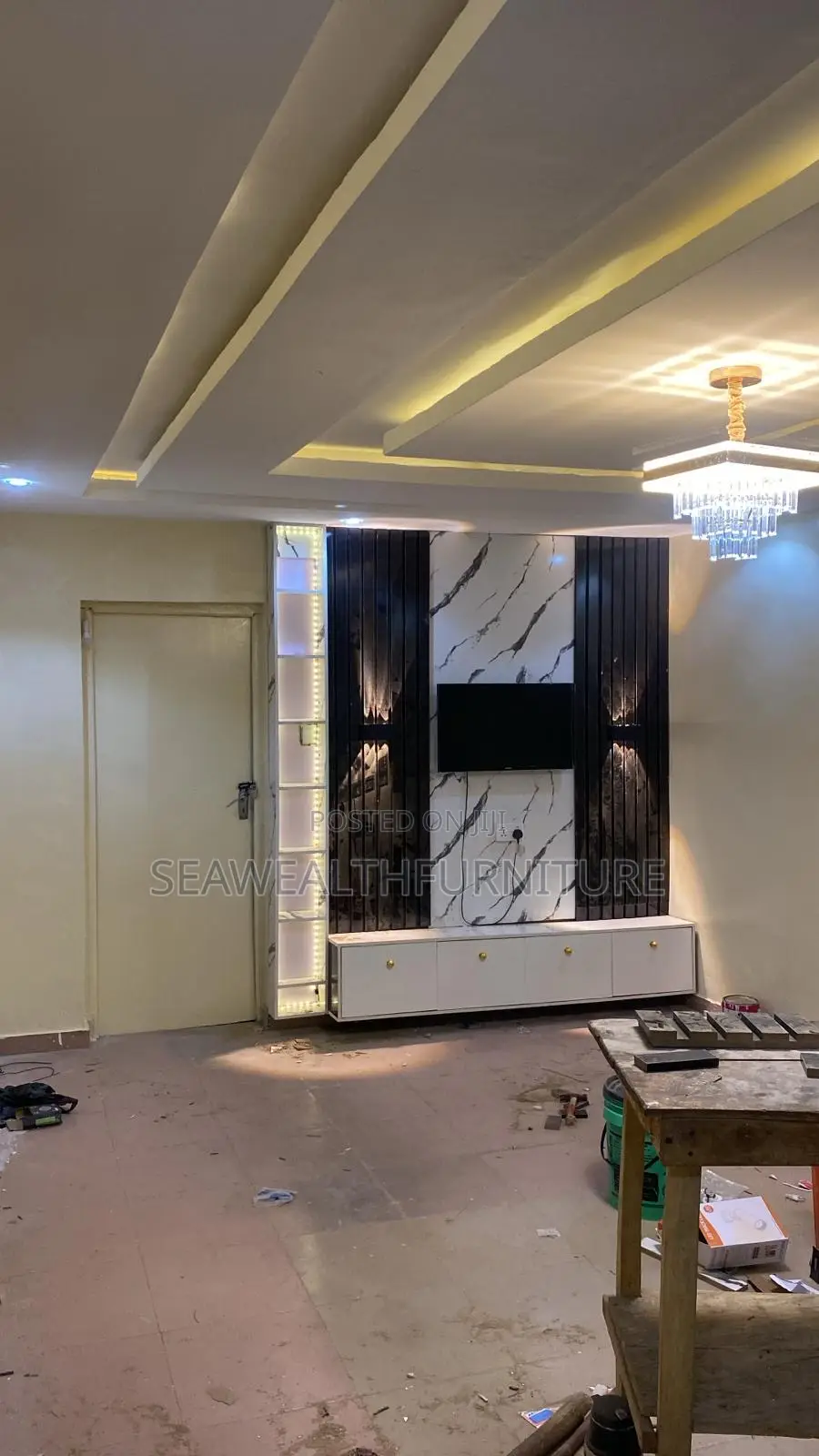 8ft by 8ft Tv Console Make at Request