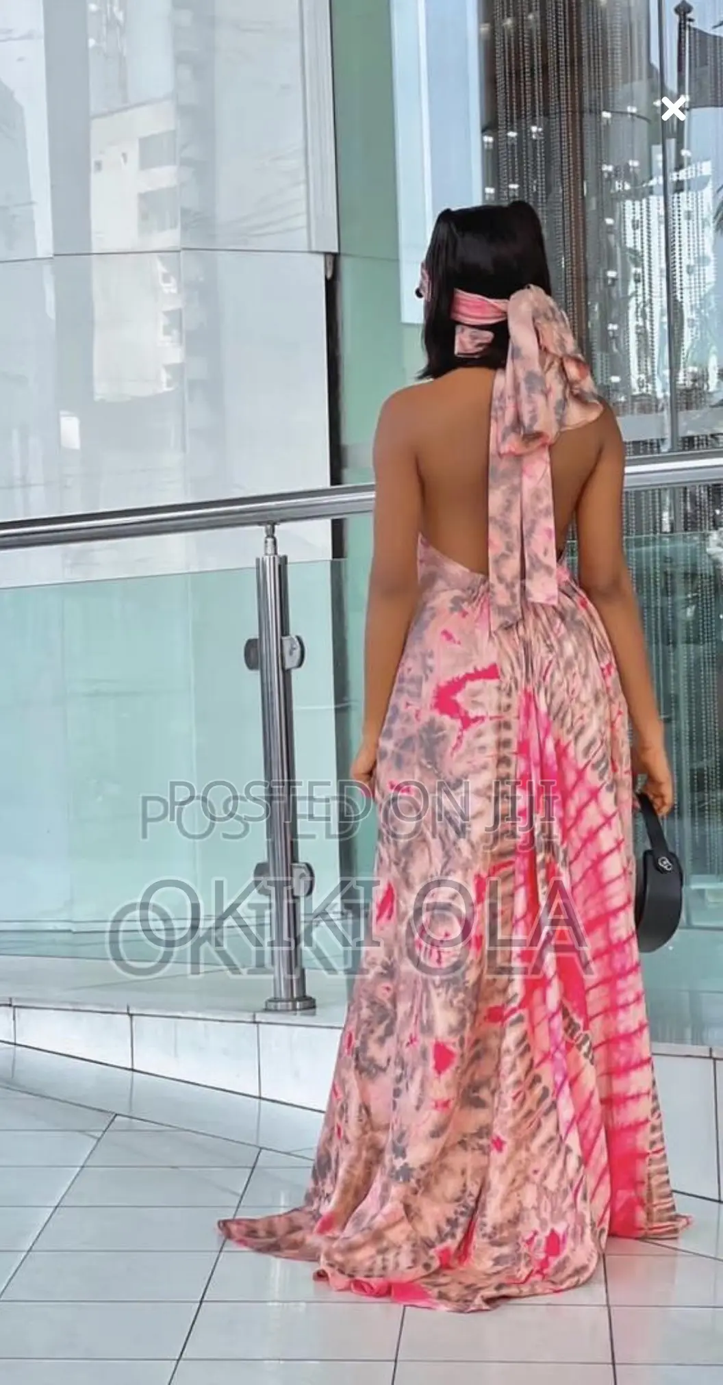 Backless Ankara/Adire Bubu Gown