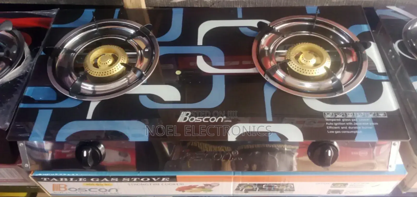 Boscon Two Burner Glass Cooker