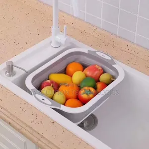 3-in-1 Foldable Collapsible Chopping Board With Colander