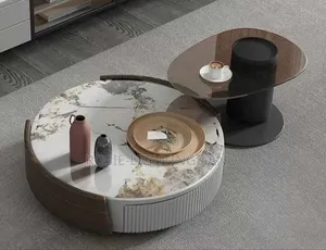 Enmoon Light Luxury Modern Marble Stone Center Table Stool
