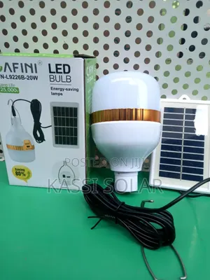 Cafini Solar Energy Saving Bulb With Panel and Charger