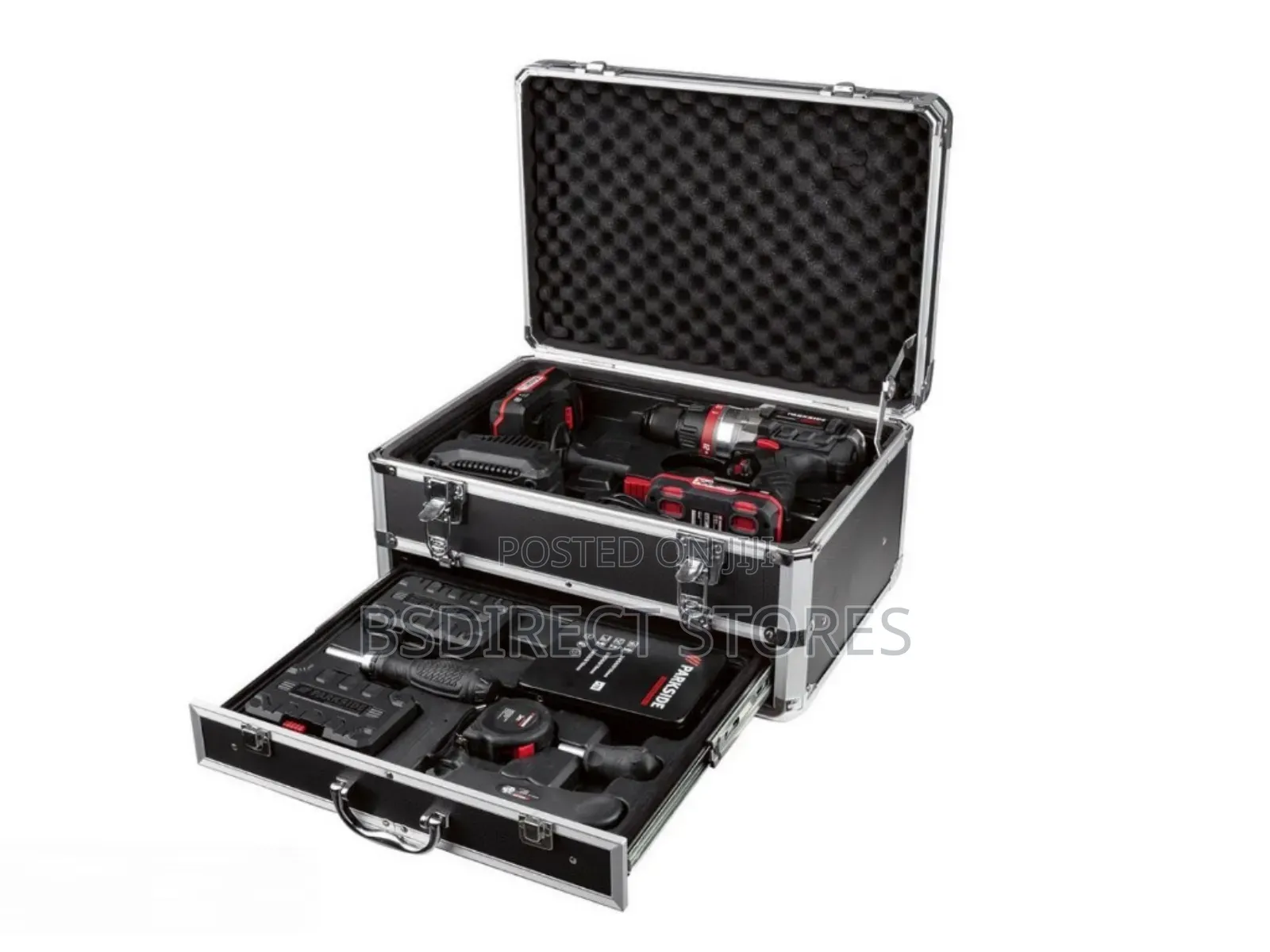Parkside Cordless Hammer Drill 20v With Case 60 Piece Bits