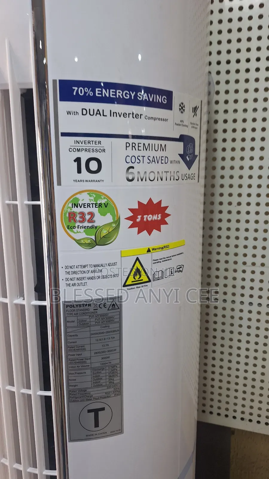 Original Polystar 3tons Inverter Floor Ac Super Cooling
