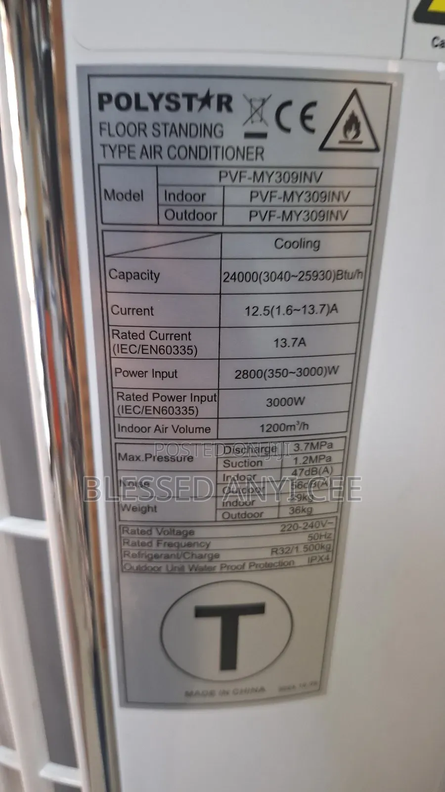 Original Polystar 3tons Inverter Floor Ac Super Cooling