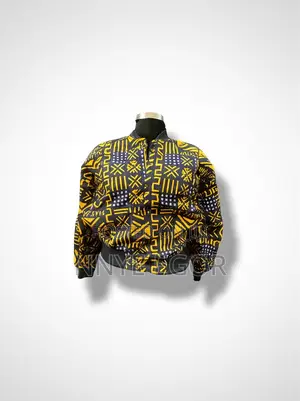 Photo - Ankara Print Bomber Jacket