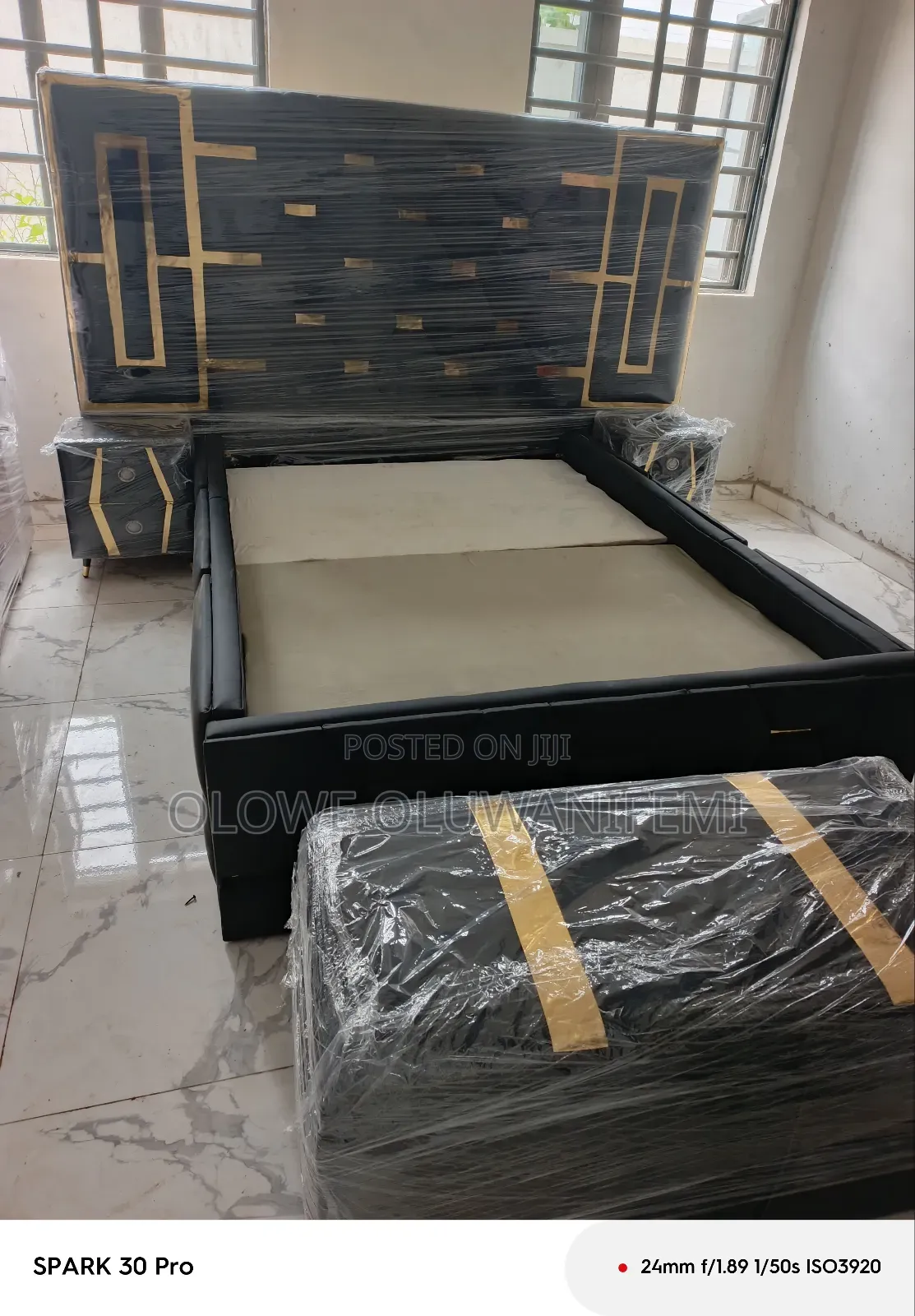 Super Luxury 6 by 6 Bedframe With Leather