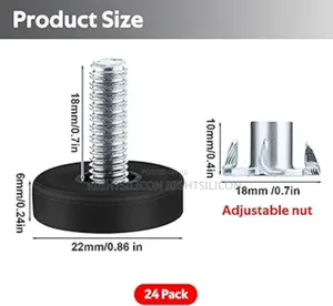 Usa Gionar 24 Pack Adjustable Furniture Leveling