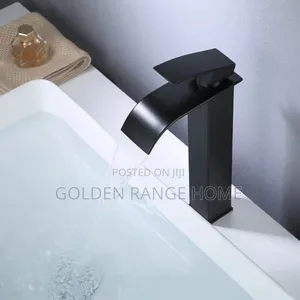 Matt Black Waterfall Basin Mixer Tap