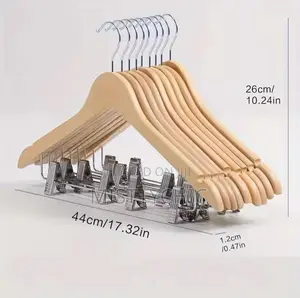 10-Pack Wooden Clothes Hangers