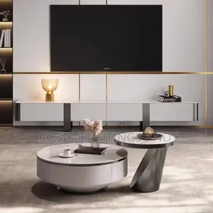 Newest Luxury Living Room Center Table With Double Drawers