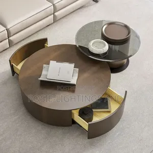 New Modern Living Room Glass / Wooden Center Table