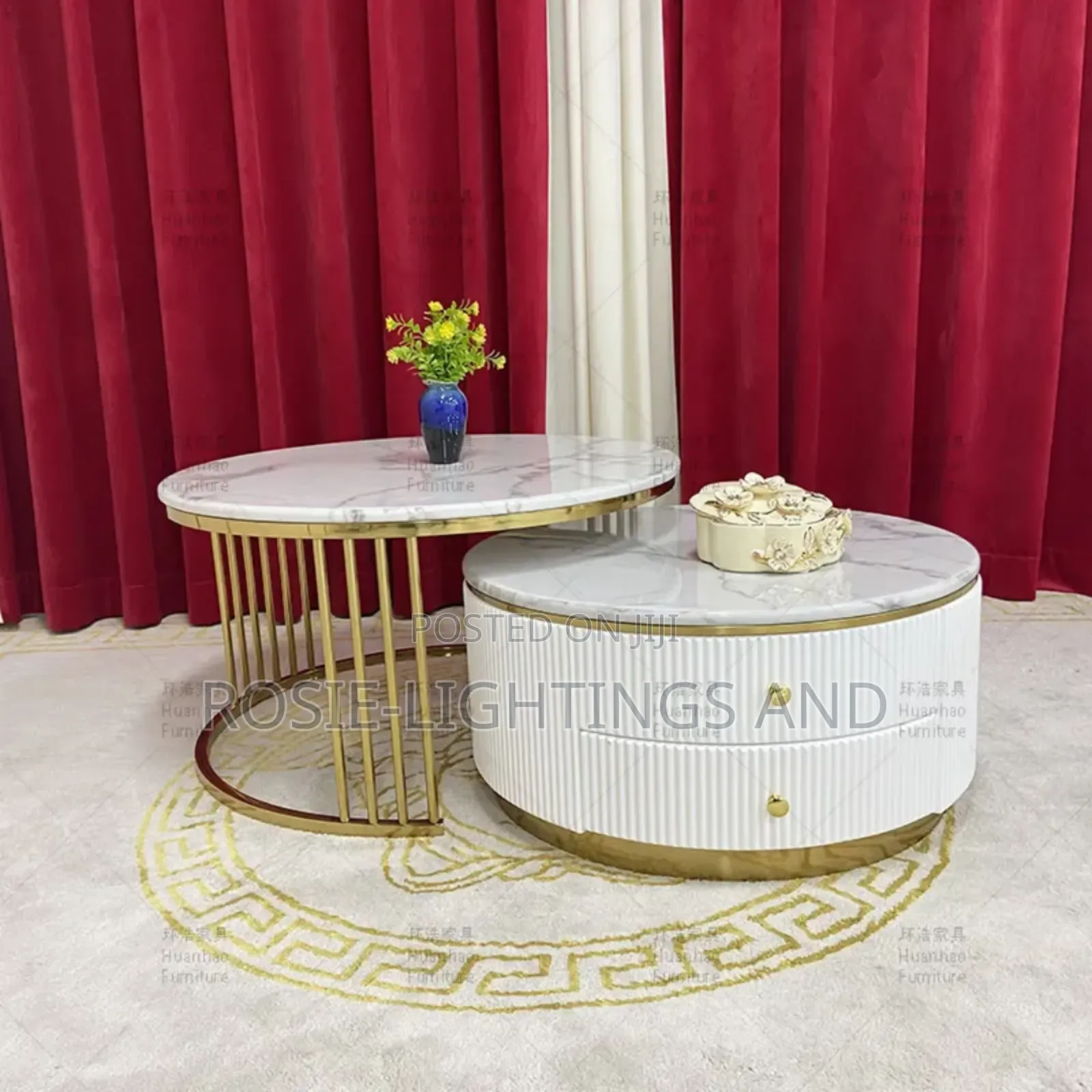 Modern Living Room Center Table With 2 Step Drawers