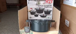 Ucc Life 10pcs Ceramic Coating Non Stick Cookware W/Fry Pan