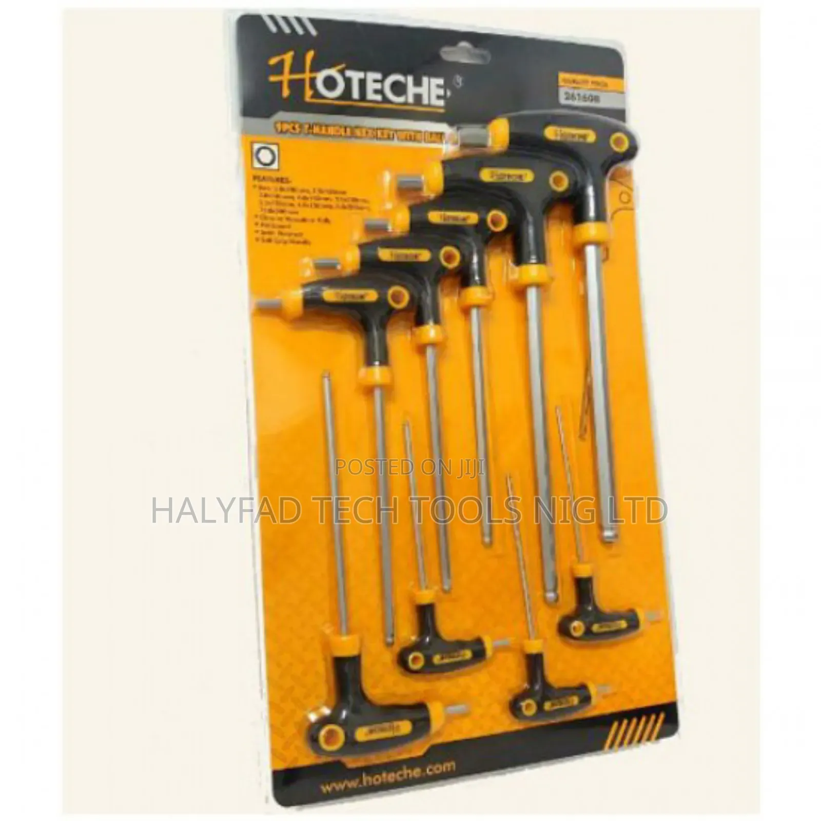 9-Piece T-Handle Torx Key Set With Ball End.