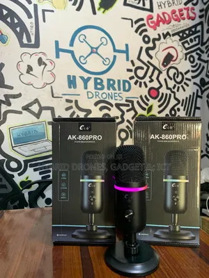 Ak 860 Gaming Microphone Condenser for Content Podcast