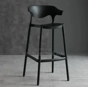 Stackable Molded Plastic Bar Stools With C Curve Backrest