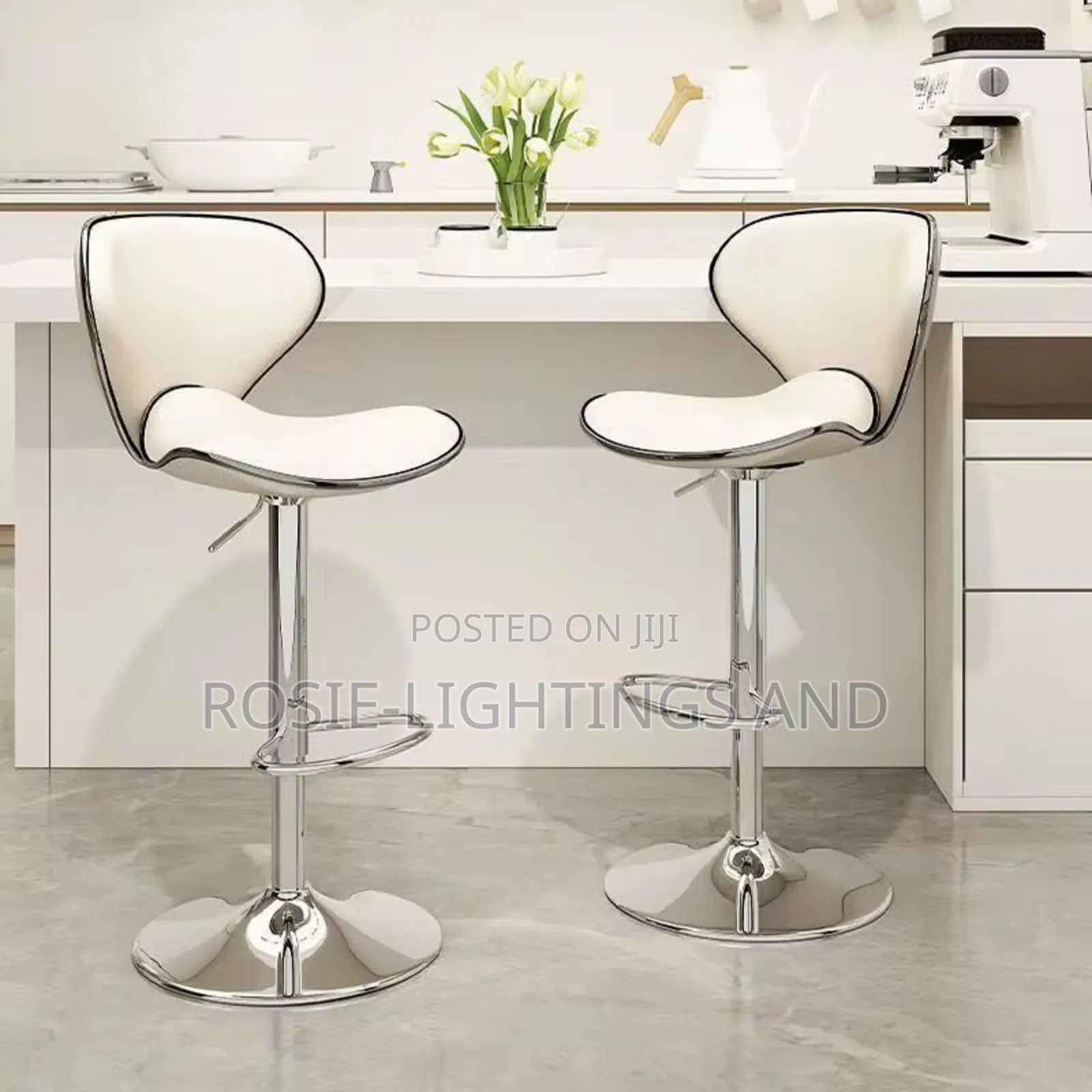 Love Bar Stools Design -( Set of 2) White