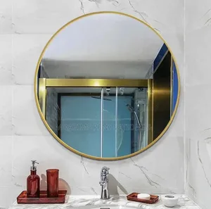 Big Round Mirror - Gold and Black