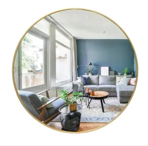 Big Round Mirror - Gold and Black